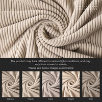 Corduroy Grey Combo Cushion Cover (Pack of 4)