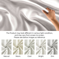 Satin Polyester Silk White Fabric