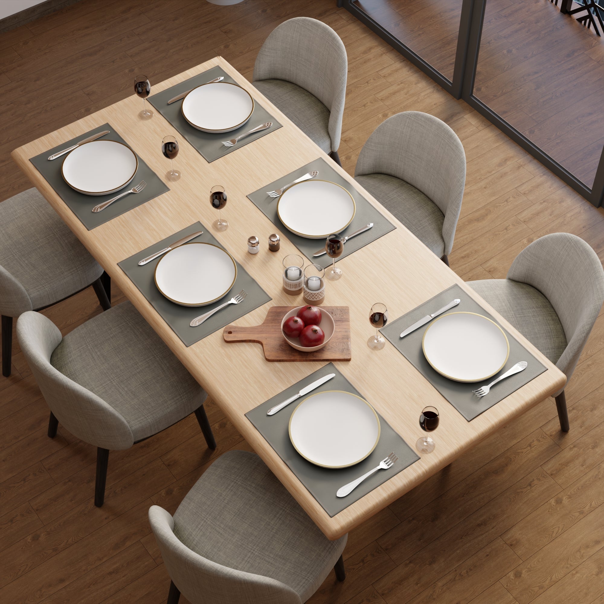 PU Leather Grey Placemat