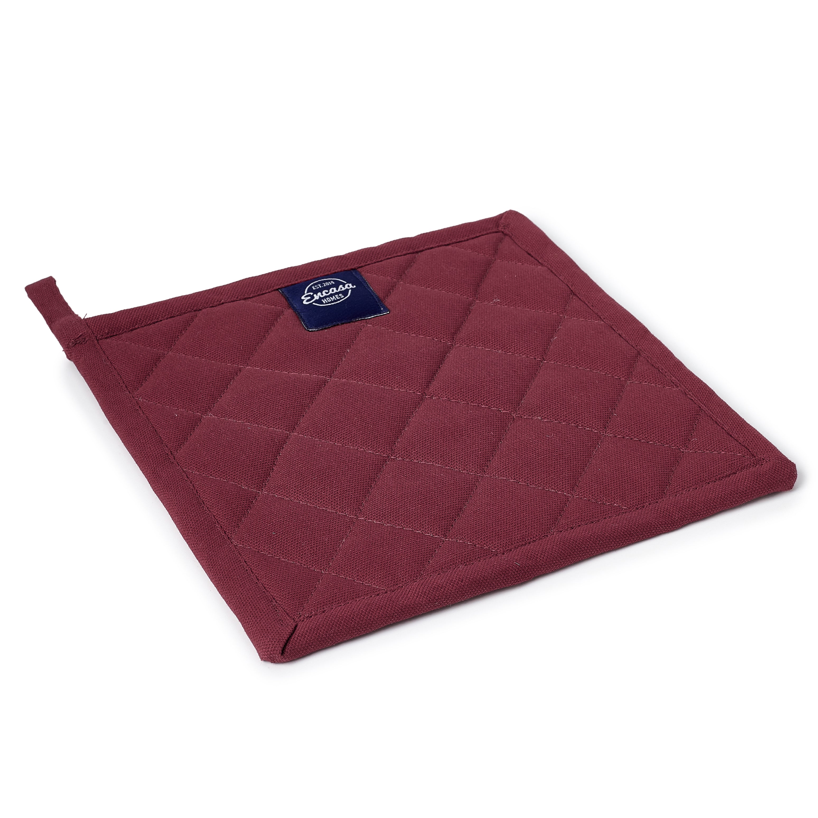 Yarn Dyed Cotton Maroon Potholder (Pack of 4)