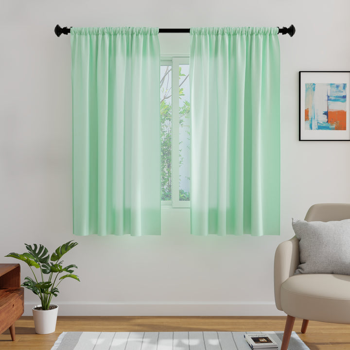 Micro Mint Curtain (Pack of 2)