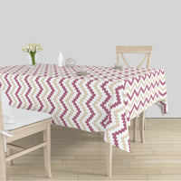 Polyester Chevron Brown Table Cloth (Pack of 1)