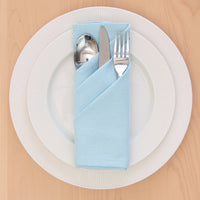 Cotton Ice Blue Table Napkins (Pack of 6)
