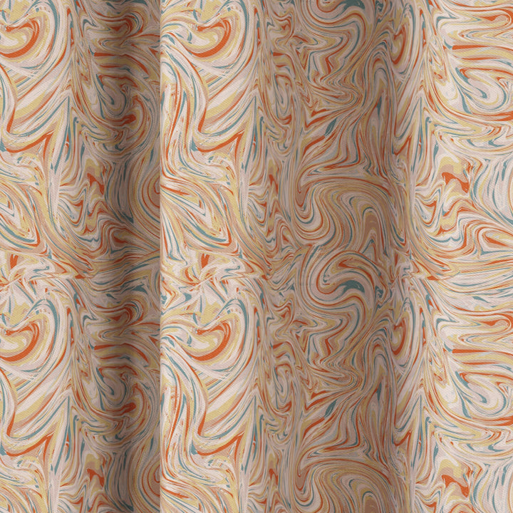 Blackout Polyester Marble Peach Fabric 1 Meter