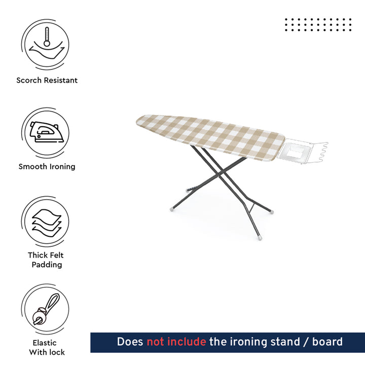 Cotton Buffalo Beige Ironing Board Cover (Pack of 1)
