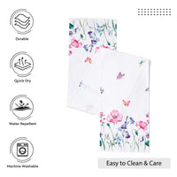 Spun Polyester Pink Butterflies Table Runner (Pack of 1)