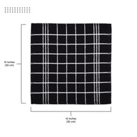 Cotton Terry Black Dish Towel (Pack of 6)