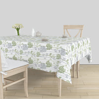 Polyester Green Branches Table Cloth (Pack of 1)