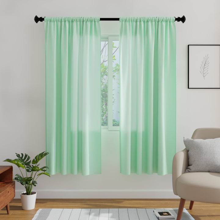 Micro Mint Curtain (Pack of 2)
