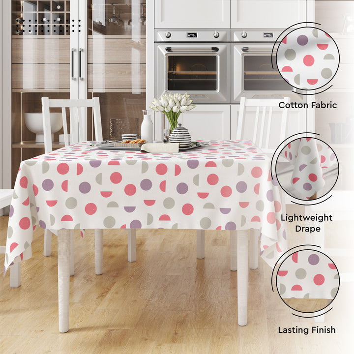 Cotton Pink Moon Table Cloth (Pack of 1)
