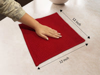 Cotton Red Dish Towel (Pack of 12)