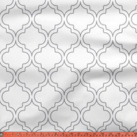 20s Sheeting White Tiles Fabric (1 Meter)