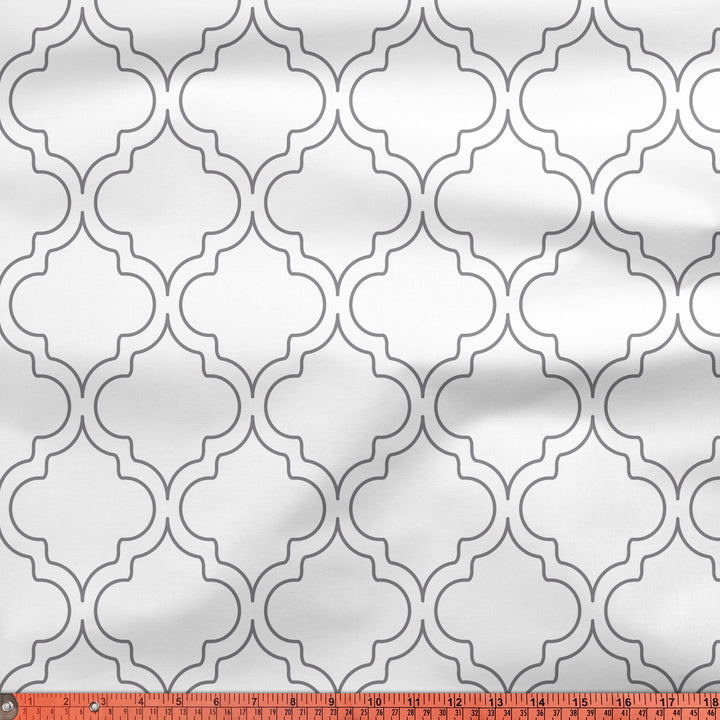 20s Sheeting White Tiles Fabric (1 Meter)