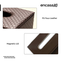 PU Leather Copper Tissue Box (Pack of 1)