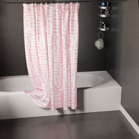 Polyester Boho Maze Pink Shower Curtain (Pack of 1)