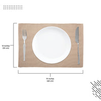 Cotton Solid Beige Placemat (Pack of 6)