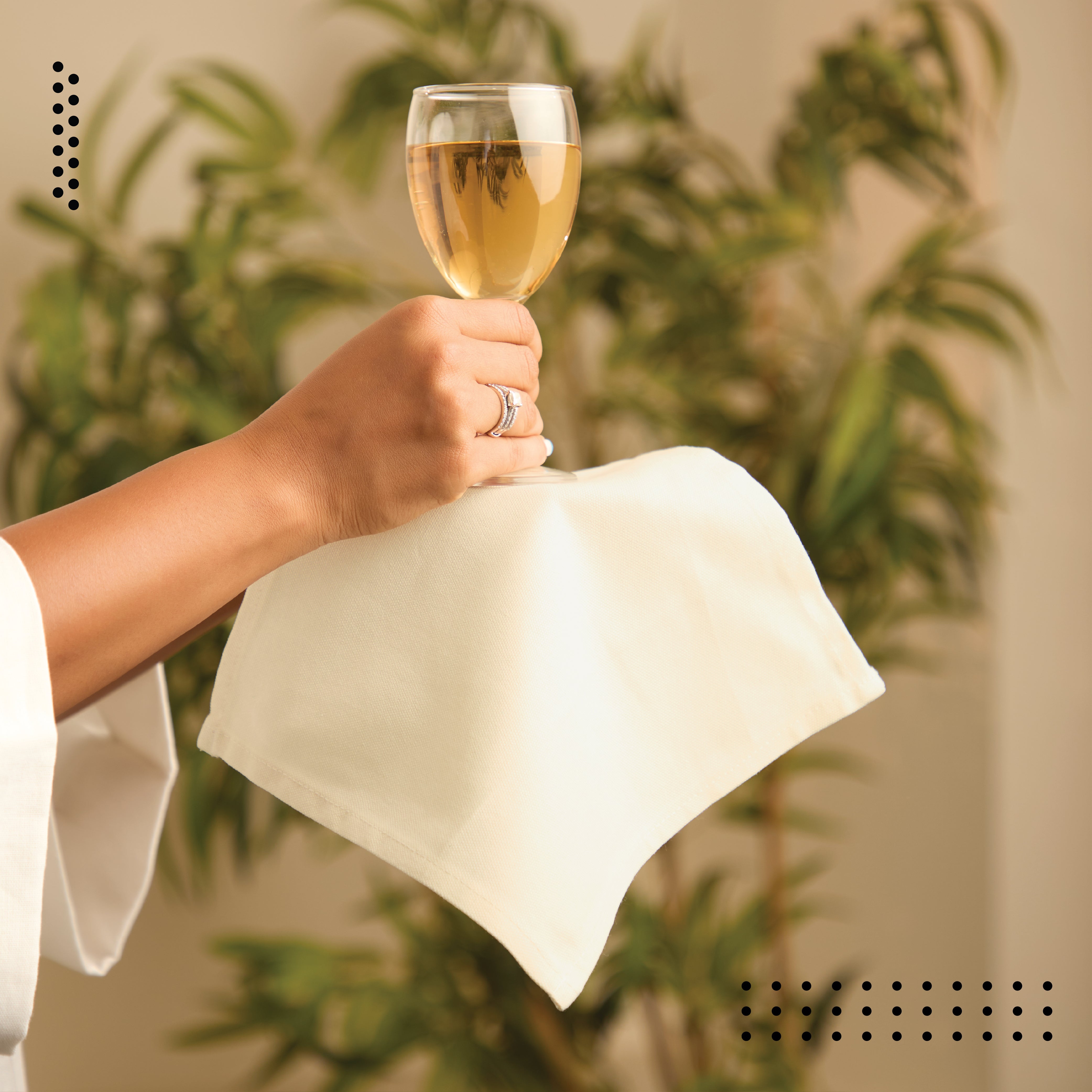 Cotton Natural Table Napkins (Pack of 12)