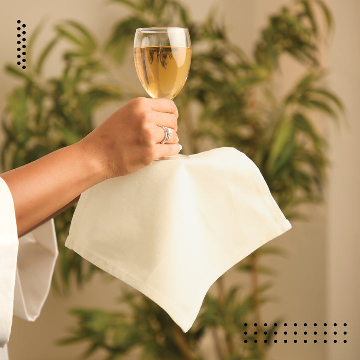 Cotton Natural Table Napkins (Pack of 12)