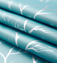 Blackout Polyester Fabric by Meter, 100x122 cm | Blocks Light, Heat & Noise, For Curtains, Cushion Covers, Door & Window Drapes - Foil Star Print