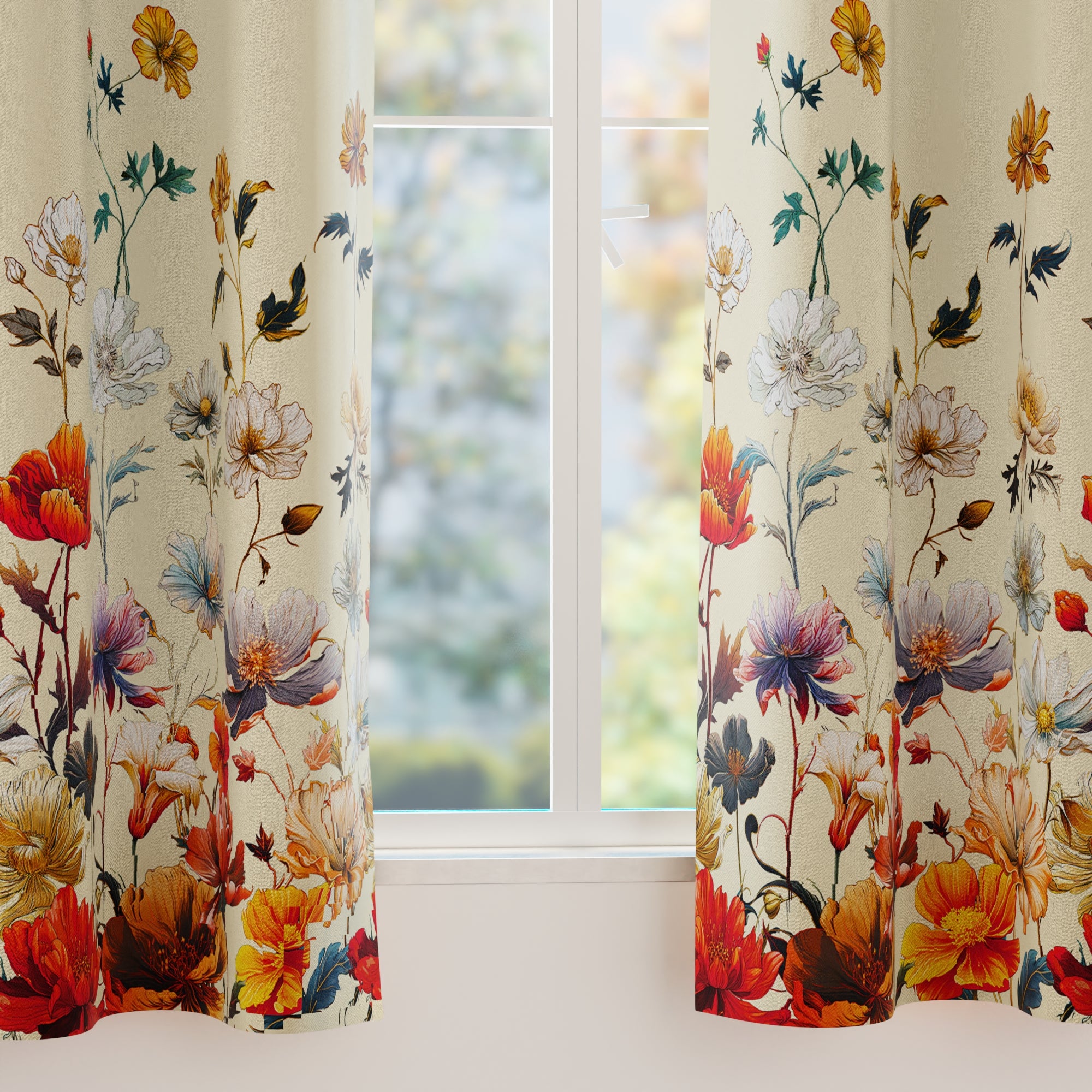 Blackout J2 Beige Curtain (Pack of 2)
