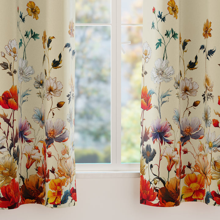 Blackout J2 Beige Curtain (Pack of 2)