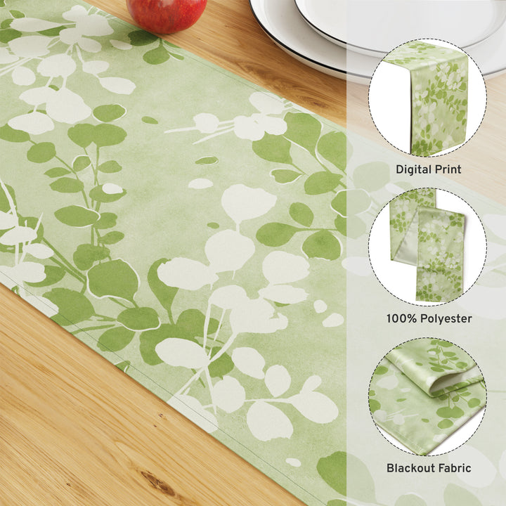 Blackout Polyester L2 Green Table Runner (Pack of 1)