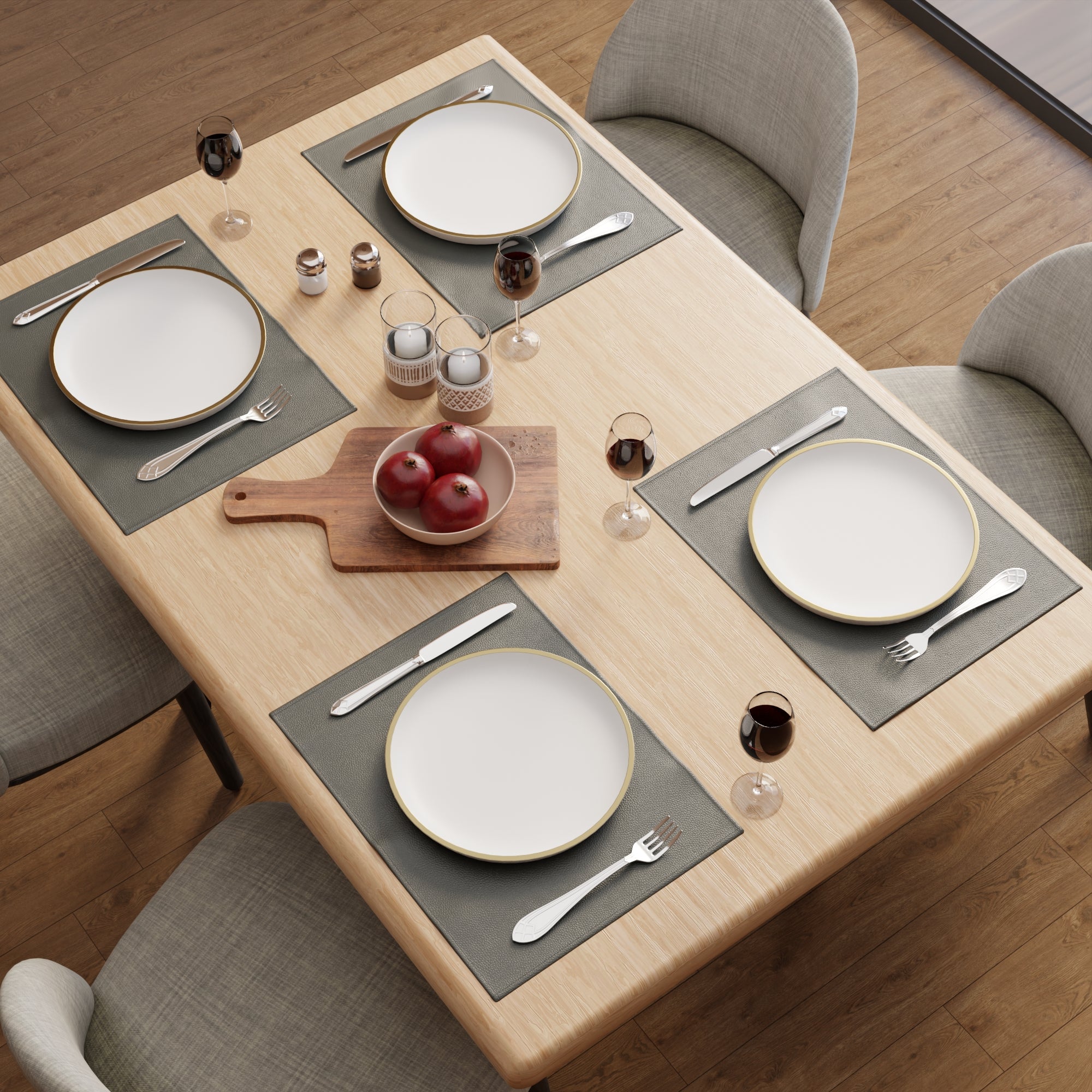 PU Leather Grey Placemat