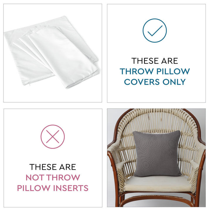 Cotton Light Grey with Grey Cushion Cover (Pack of 2)