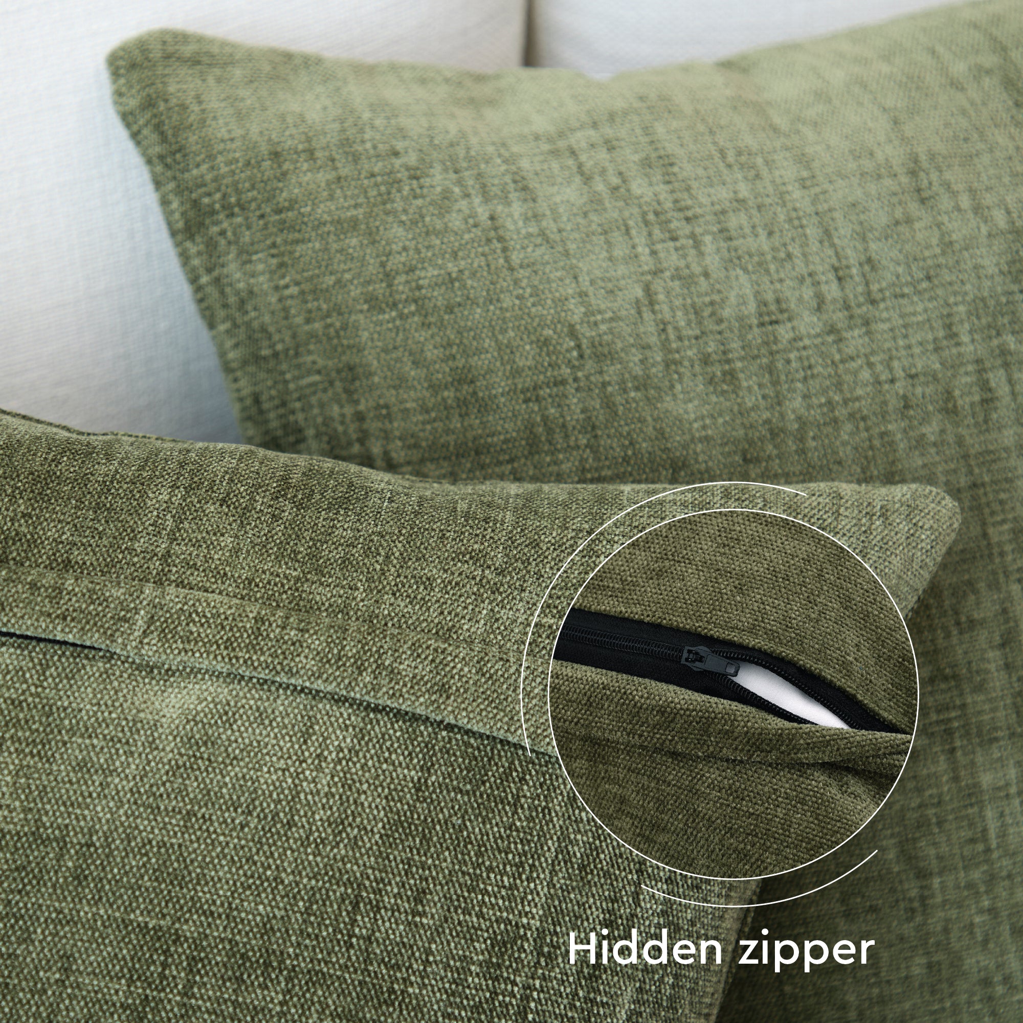 Chenille Moss Cushion Cover (Pack of 2)