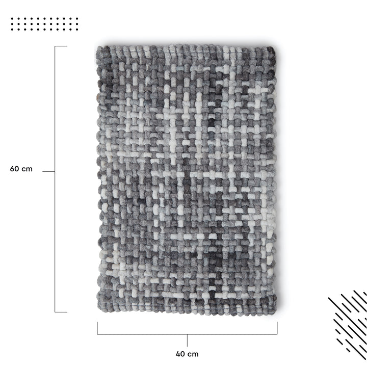 Cotton Grey Bathmat (Pack of 1)
