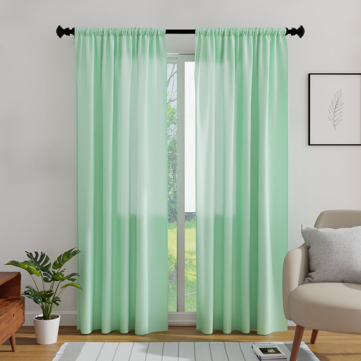 Micro Mint Curtain (Pack of 2)