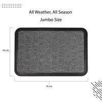 Polypropylene Main Door Entrance Mats Welcome Mat with Rubber Border | Anti Slip Rubber Backing | Ideal for Home, Outdoor, Balcony, Office | Pack of 1