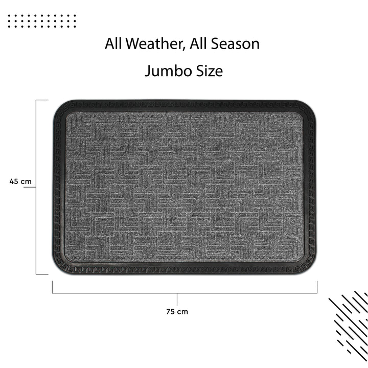 Polypropylene Main Door Entrance Mats Welcome Mat with Rubber Border | Anti Slip Rubber Backing | Ideal for Home, Outdoor, Balcony, Office | Pack of 1
