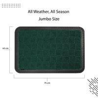 Polypropylene Main Door Entrance Mats Welcome Mat with Rubber Border | Anti Slip Rubber Backing | Ideal for Home, Outdoor, Balcony, Office | Pack of 1