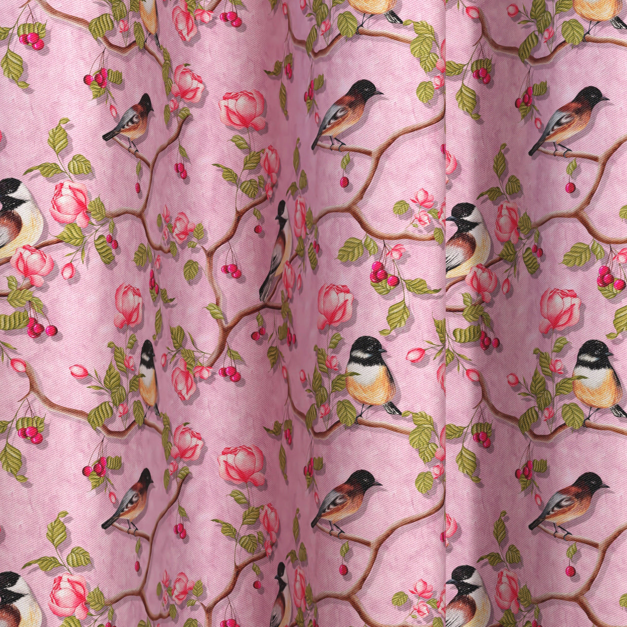 Blackout Polyester Fabric - by The Meter - 100 x 117 cm - Floral Digital Print - Blocks Light, Sound & Heat - Perfect for Blackout Blinds, Door Curtains, Window