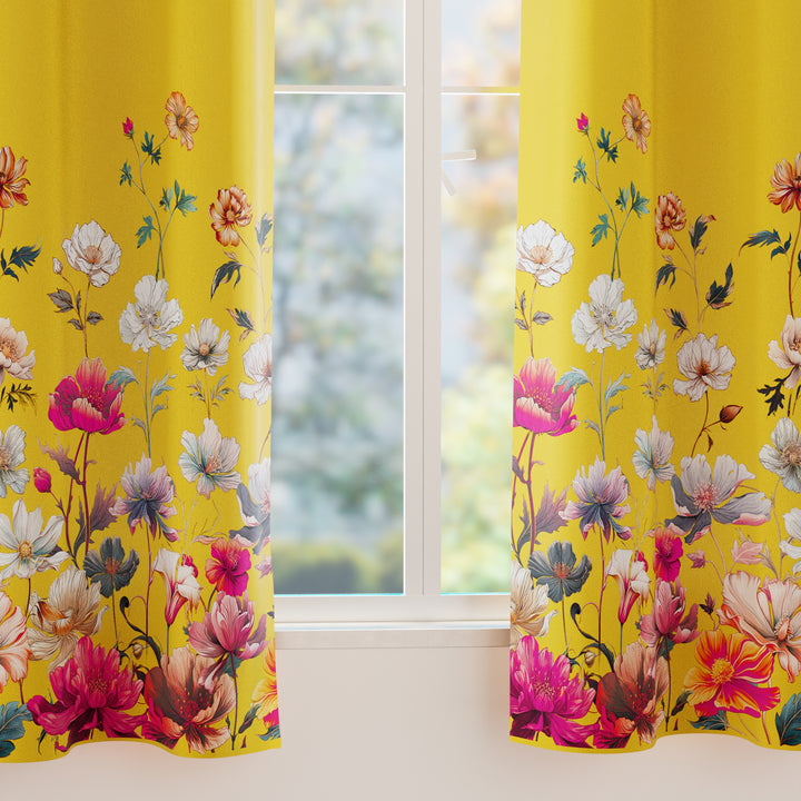 Blackout J2 Yellow Curtain (Pack of 2)