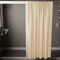 Polyester Stripe Beige Shower Curtain (Pack of 1)