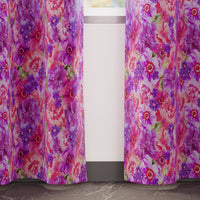 Blackout Polyester F2 Pink Curtain (Pack of 2)
