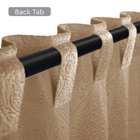 Embossed Velvet Beige Curtain