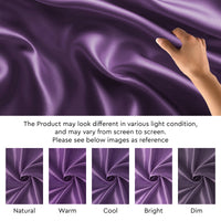 Satin Polyester Silk Purple Fabric