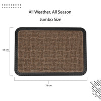 Polypropylene Main Door Entrance Mats Welcome Mat with Rubber Border | Anti Slip Rubber Backing | Ideal for Home, Outdoor, Balcony, Office | Pack of 1
