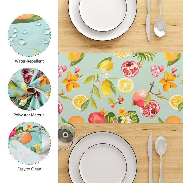 Water Repellent Polyester Pineapple Table Runner (Pack of 1)