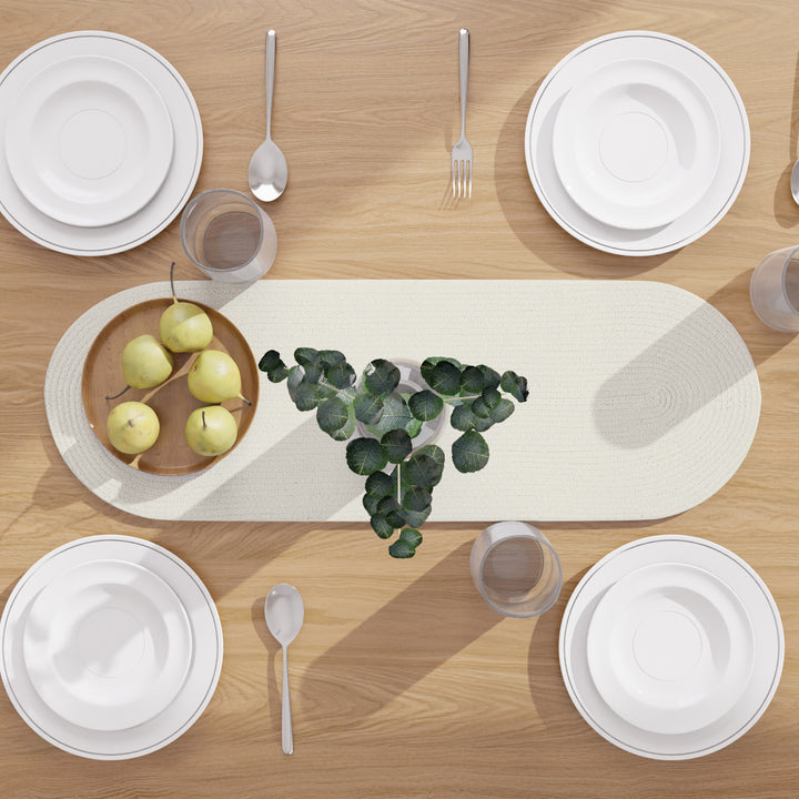 Cotton Off White Table Runner (Pack of 1)