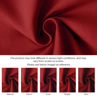 Cotton Deep Red Table Cloth (Pack of 1)