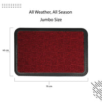 Polypropylene Main Door Entrance Mats Welcome Mat with Rubber Border | Anti Slip Rubber Backing | Ideal for Home, Outdoor, Balcony, Office | Pack of 1