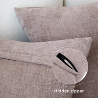 Chenille Solid Dusty Brown Cushion Cover (Pack of 1)