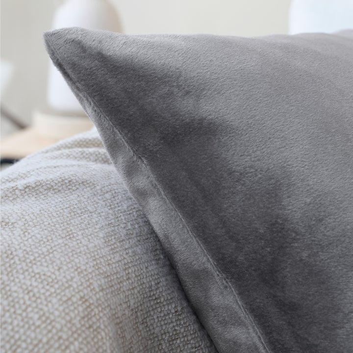 Velvet Grey Cushion Cover (Pack of 2)