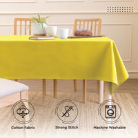 Cotton Sunbeam Yellow Table Cloth (Pack of 1)