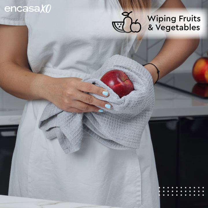 Cotton Light Grey Kitchen Towel (Pack of 4)