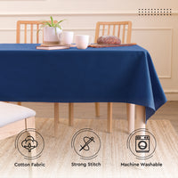 Cotton Cobalt Table Cloth (Pack of 1)